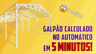 COMO CALCULAR UM GALPÃO EM 5 MINUTOS [upl. by Siraj904]