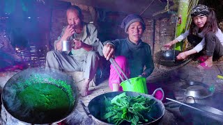 Nettle curry with Rice  A family in the cowshed  Video  9 [upl. by Coy]