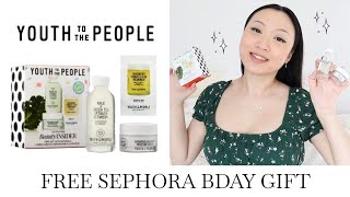 YOUTH TO THE PEOPLE Free Sephora Birthday Gift 2024 Review [upl. by Pufahl602]