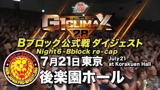 G1 CLIMAX 28 Night6  B Block recap July 21 at Korakuen Hall [upl. by Hinkle]