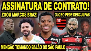 FLAMENGO MARCA ASSINATURA DE CONTRATO SÃO PAULO DANDO BALÃO NO MENGÃO ZENIT ZOA MARCOS BRAZ E [upl. by Eram]