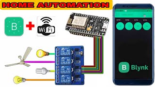 Home Automation Using NodeMCU ESP8266 Blynk App IOT Project [upl. by Lotz]