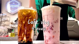 Sub🙇🏻‍♀️‼️140만 기념‼️🙇🏻‍♀️ 카페브이로그 4시간 모아보기  cafe vlog  더리터  asmr  nobgm [upl. by Etnomal459]