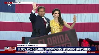 Ron DeSantis victory speech Never surrender to the woke mob  LiveNOW from FOX [upl. by Nya656]