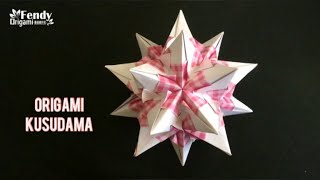 Origami Fenfang Kusudama Paper Star Ball [upl. by Ihp]