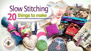 20 things in 20 minutes 20 easy to make slow stitching project ideas for your embroidered pieces [upl. by Aciamaj]