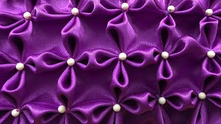 How to sew flower pattern  Canadian smocking cushion cover [upl. by Adnertal737]