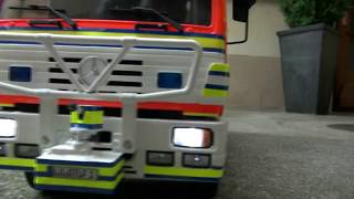 RC TAMIYA FANTASTIC FIRETRUCK SHOW GTLF HTLF MERCEDES MB [upl. by Aicina]