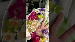 Floral Resin Tray  Asmr Demolding asmr resinart resincrafts resin [upl. by Odracir]