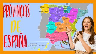 ✅✅✅ PROVINCIAS comunidades y capitales de ESPAÑA ✅✅✅ Mapa político de España [upl. by Wrdna797]