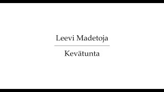 Leevi Madetoja Kevätunta Finnish Choral Calendar II2020 [upl. by Jenifer]