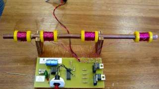 A Simple quotCoil gun or Gauss Riflequot Magnetic Linear Accelerator [upl. by Kurland530]