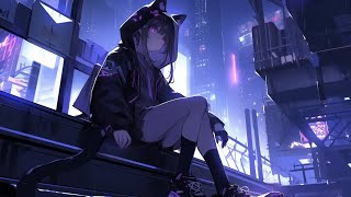 A cold night in the Future  Futuristic Nighttime Playlist with rain [upl. by Paolo]