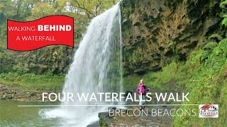 Four Waterfalls Walk Behind a Waterfall Brecon Beacons South Wales greenspaces [upl. by Teodoro]