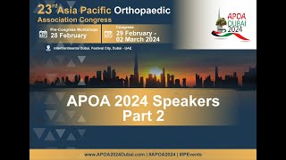 Know your APOA2024 Experts  Part 2 [upl. by Alta]