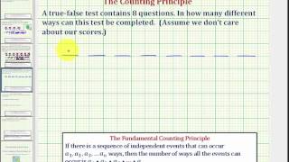 Ex Determine the Number of Ways to Complete a TrueFalse Test  Counting Principle [upl. by Alyakcm]