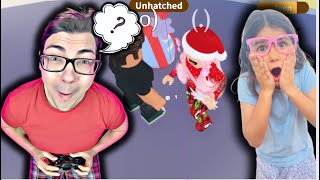 Teaching My DAD How to Play Roblox Adopt Me [upl. by Velma]