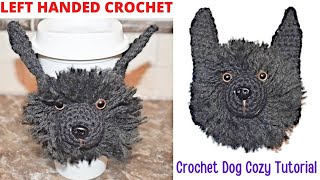 LeftHanded Crochet Crochet Dog Cup Cozy Free Pattern  Crochet StepByStep Guide [upl. by Neelloj]