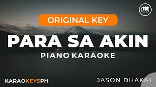 Para Sa Akin  Jason Dhakal Slow Piano Karaoke [upl. by Fisher]