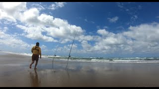 Anglesea Surf Fishing Catching Australian Salmon and Flathead [upl. by Aivataj]