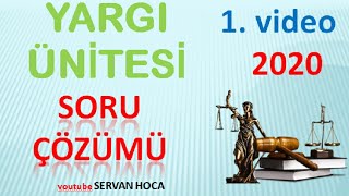 YARGI ÜNİTESİ SORU ÇÖZÜMÜ 1VİDEO  kpssanayasa kpsslisanas kpssönlisans ortaöğretim SERVANHOCA [upl. by Dragde]