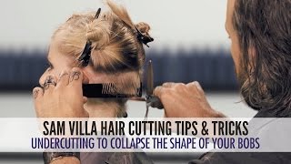 Undercut Technique To Collapse The Shape Of Your Bob Haircuts Cutting Difficult Hairlines [upl. by Airrat291]