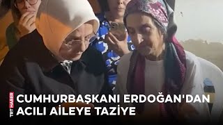 Cumhurbaşkanı Erdoğandan acılı aileye taziye telefonu [upl. by Aienahs]