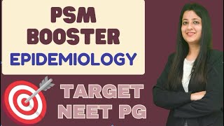 PSM BOOSTER  NEETPG REVISION PLAN EPIDEMIOLOGY MCQ PRACTICE neetpg fmge [upl. by Stephie610]