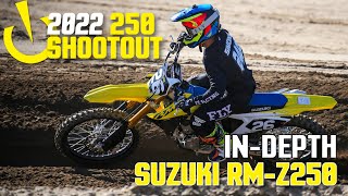 InDepth 2022 250 Shootout 2022 Suzuki RMZ250 [upl. by Einnus281]