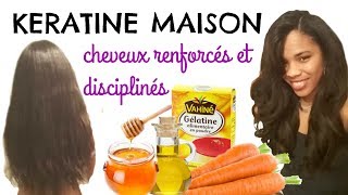 KÉRATINE MAISON  RENFORCER les cheveux et STOPPER LA CASSE soin proteiné profond [upl. by Akenat]