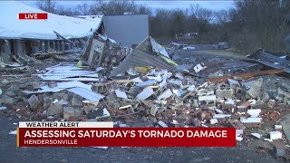 Damage in Hendersonville the morning after a deadly tornado outbreak [upl. by Amol]