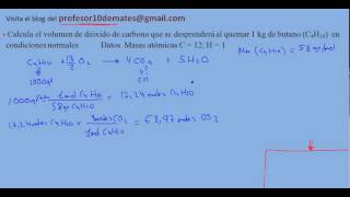 Reacciones químicas estequiometria cálculos con volúmenes 01 ejercicios y problemas resueltos [upl. by Hesler]