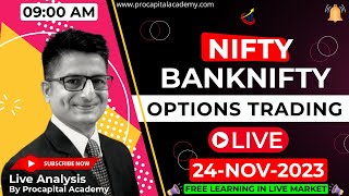 24 November Live Trading  Nifty Banknifty Live Options Trading  Nifty 50 Live nifty50 live [upl. by Nelson819]