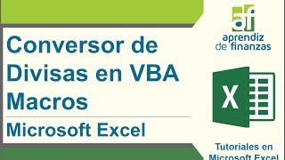 Convertir Divisas en Excel Función VBA Macros [upl. by Saxela]