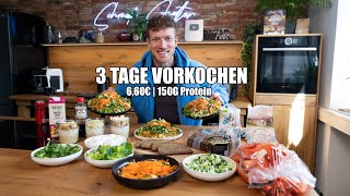 3 Tage VORKOCHEN für 66€ in 45 Min High Protein [upl. by Niran]