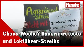 Bauernproteste und LokführerStreiks Deutschland vor ChaosWoche [upl. by Debbie]