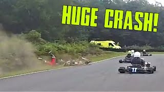 HUGE CRASH  Camberley Kart Club [upl. by Sadnak]