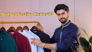 BUDGET KURTAS FOR FESTIVE SEASON AND DIWALI 2023  KURTA HAUL MEN [upl. by Adnor]