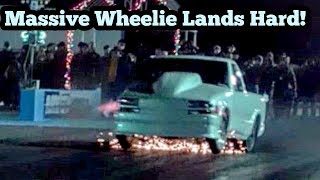 Nitrous S10 Massive wheelie lands hard at winter meltdown no prep [upl. by Oileduab]