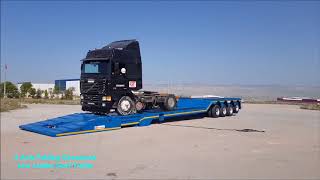 Front Loading Lowbed Semi Trailer FOLDABLE GOOSENECK  Önden Yüklemeli Lowboy Low loader [upl. by Alie]