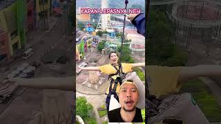 NAIK BUNGE JUMPING SERU JUGA travel adventure 4207bungee shortsfeed shortvideos [upl. by Nnyllatsyrc]