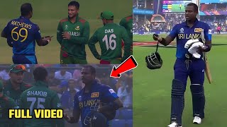 Everyone Shoked when Angelo Mathews given Timeout for 3 minutes late rule in Ban vs SL Match [upl. by Blaze307]