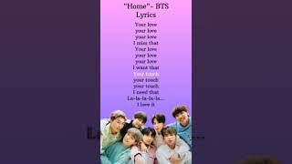 Home BTS lyrics [upl. by Ysus]