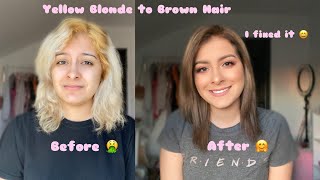 HAIR TRANSFORMATION  Blonde To Brown Hair  Maritza Becerra [upl. by Ecnerret207]