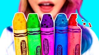 How To Sneak Food In Class Edible DIY Candy School Supplies Prank Wars [upl. by Elianora728]