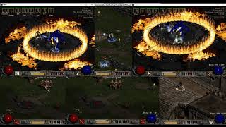 Kolbot  Raw video  Speed lvling to 99 Diablo II Lod 8 Players game [upl. by Attennaj]