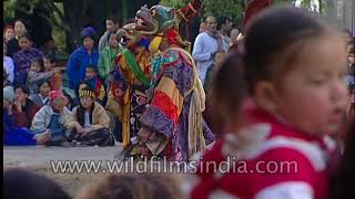 Mask dance in Cham festival in Enchey Monastery Gangtok [upl. by Llerrahs]