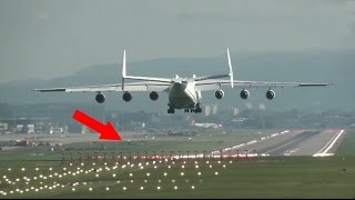 ✈ Antonov225 MRIYA was 😓 the AMAZING BIGGEST Plane on Earth landing at Zurich Kloten Airport  ZRH [upl. by Cortie]