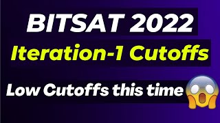 BITSAT 2022 Cutoffs  First Iteration Results  BITS Pilani CS Cutoff  Branch Vs Marks Analysis [upl. by Lakin536]