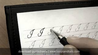 Learn cursive handwriting  Capital I [upl. by Eidod]